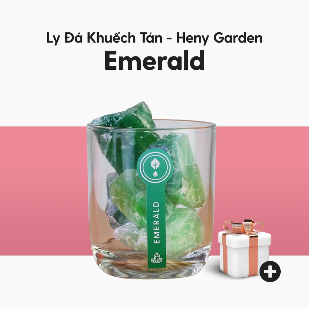 Đá Khuếch Tán Tinh Dầu Thơm Phòng Pha Lê Emerald Heny Garden Thay Thế Máy Xông, Làm Sạch Không Khí