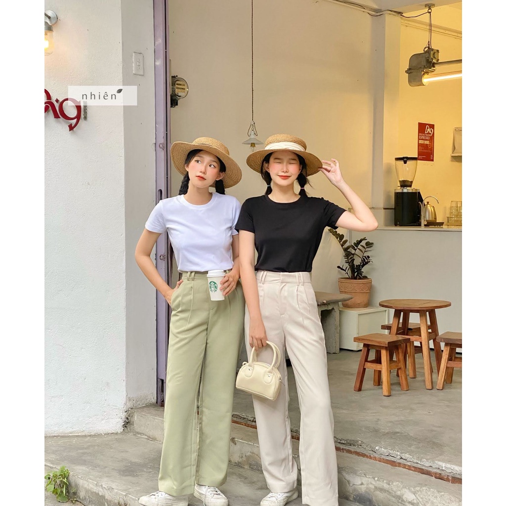 Quần tây công sở- quần tây nữ ống suông basic nhiennhienvintage BQ95