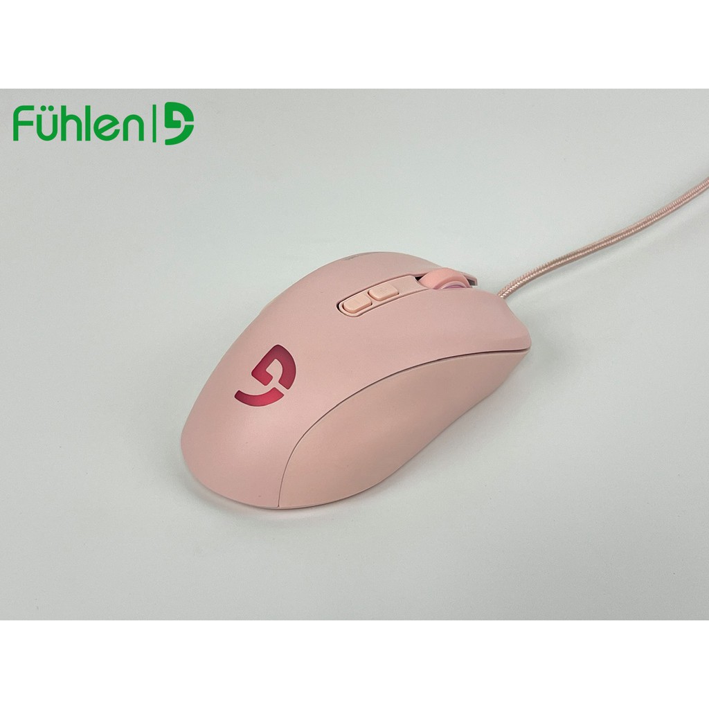 Chuột máy tính màu Hồng gaming giá rẻ chính hãng chuột Fuhlen G90 Pink nút bấm bất tử