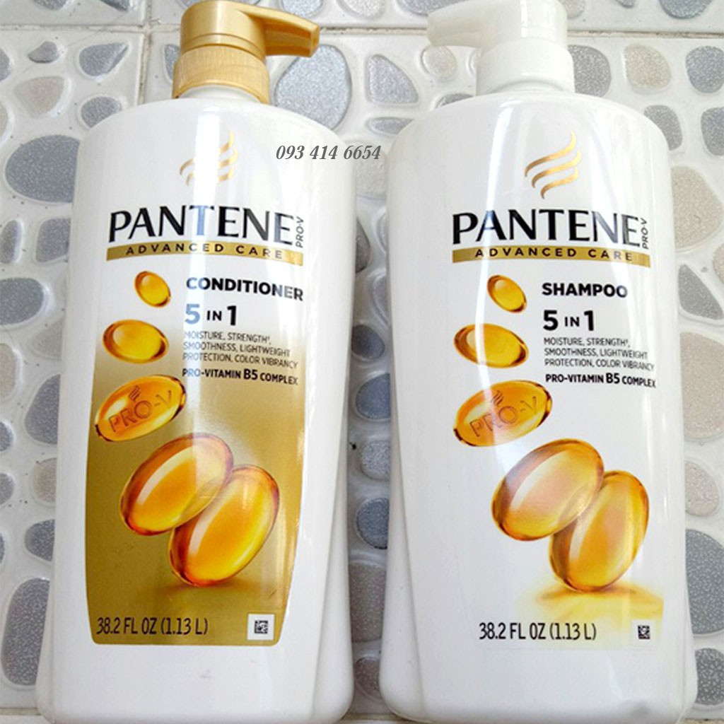 DẦU GỘI / DẦU XẢ MỸ PANTENE PRO V ADVANCED CARE 5IN1 SHAMPOO 1.13L