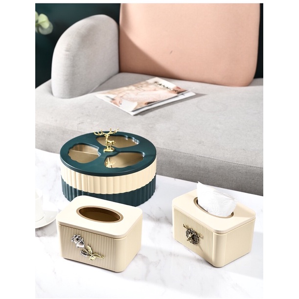 Hộp đựng giấy ăn hình đầu hươu phong cách Bắc Âu