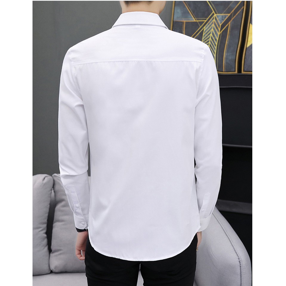 Áo sơ mi nam dài tay NPV cổ bẻ chất liệu cotton cao cấp giữ dáng chuẩn form ôm sát người | BigBuy360 - bigbuy360.vn