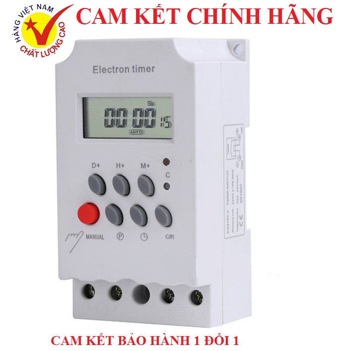 Công tắc hẹn giờ KG316T-II 25A timer hẹn giờ ổ cắm hẹn giờ bật tắt tự động 17 chương trình