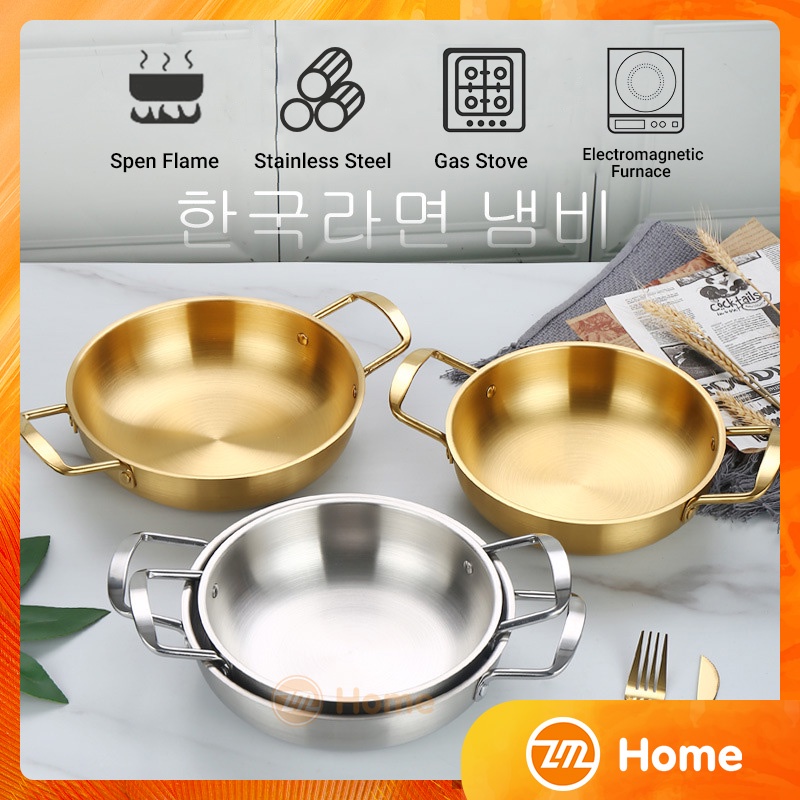 Nồi Nấu Mì Ăn Liền Bằng Thép Không Gỉ Phong Cách Hàn Quốc