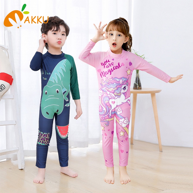 Đồ bơi trẻ em thời trang dễ thương dài tay tùy chọn họa tiết