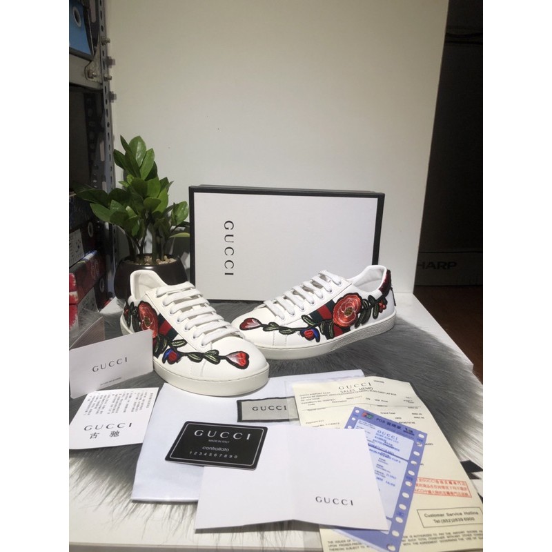 Giày cao cấp hoạ tiết thêu hoa full-pkien ctshop2019