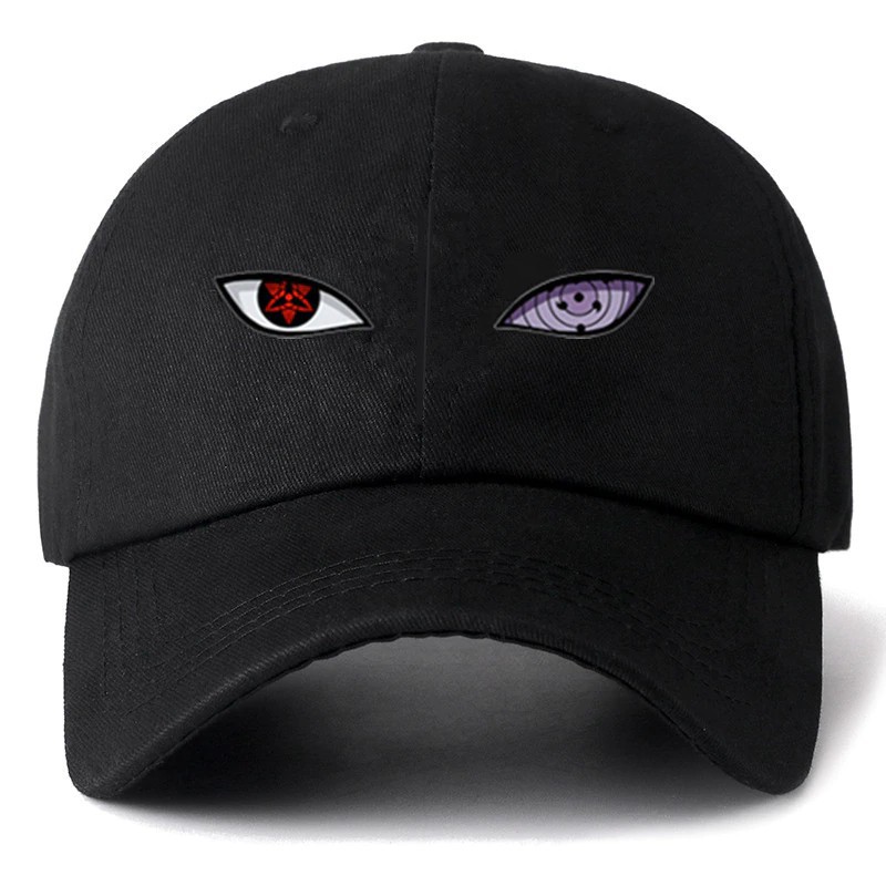 SALE- Mũ lưỡi trai Naruto Uchiha Sasuke Sharingan & Rinnegan Eye - hàng cực chất