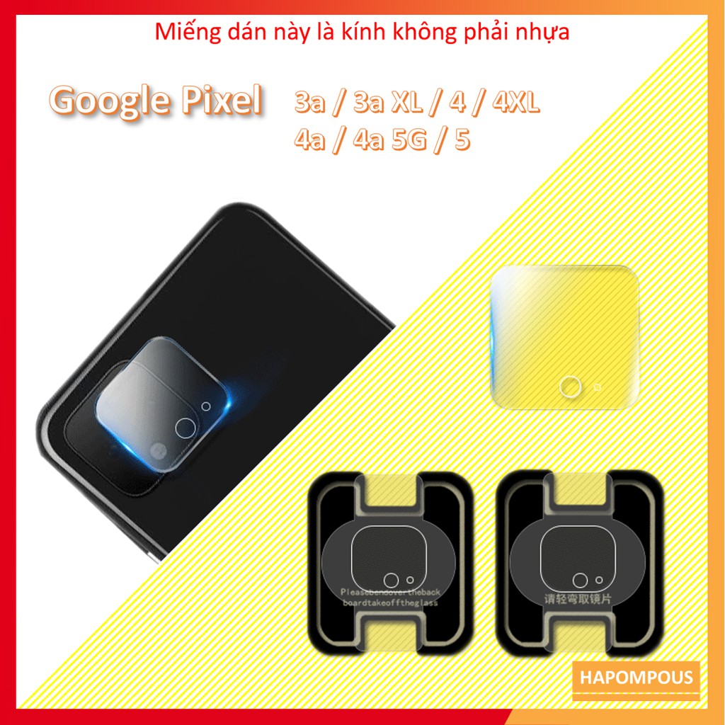 Kính cường lực camera Google Pixel 5 / Pixel 4 / 4 XL/ 3a / 3a XL / 4a / 4a 5G, Loại tốt cạnh vát 2,5d