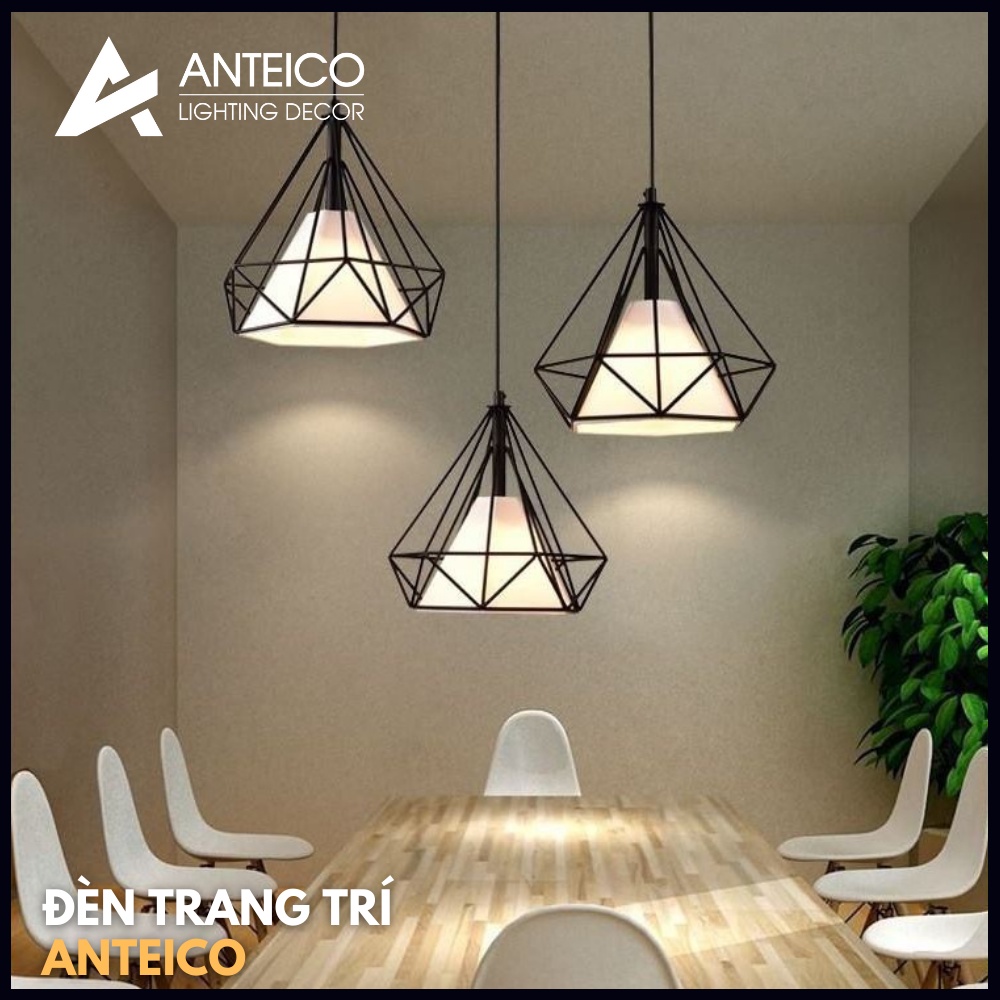 Đèn thả kim cương phi 250 gồm bóng Trang trí quán cà phê đèn thả đơn giá rẻ lắp trần Anteico Lighting Decor