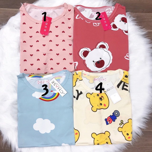 Đầm ngủ thun họa tiết Quảng Châu nhiều màu hình thật 100% | BigBuy360 - bigbuy360.vn