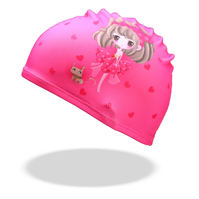 Mũ Bơi Vải Mềm Mại In Họa Tiết Kỹ Thuật Số Dành Cho Bé Trai Và Bé Gái