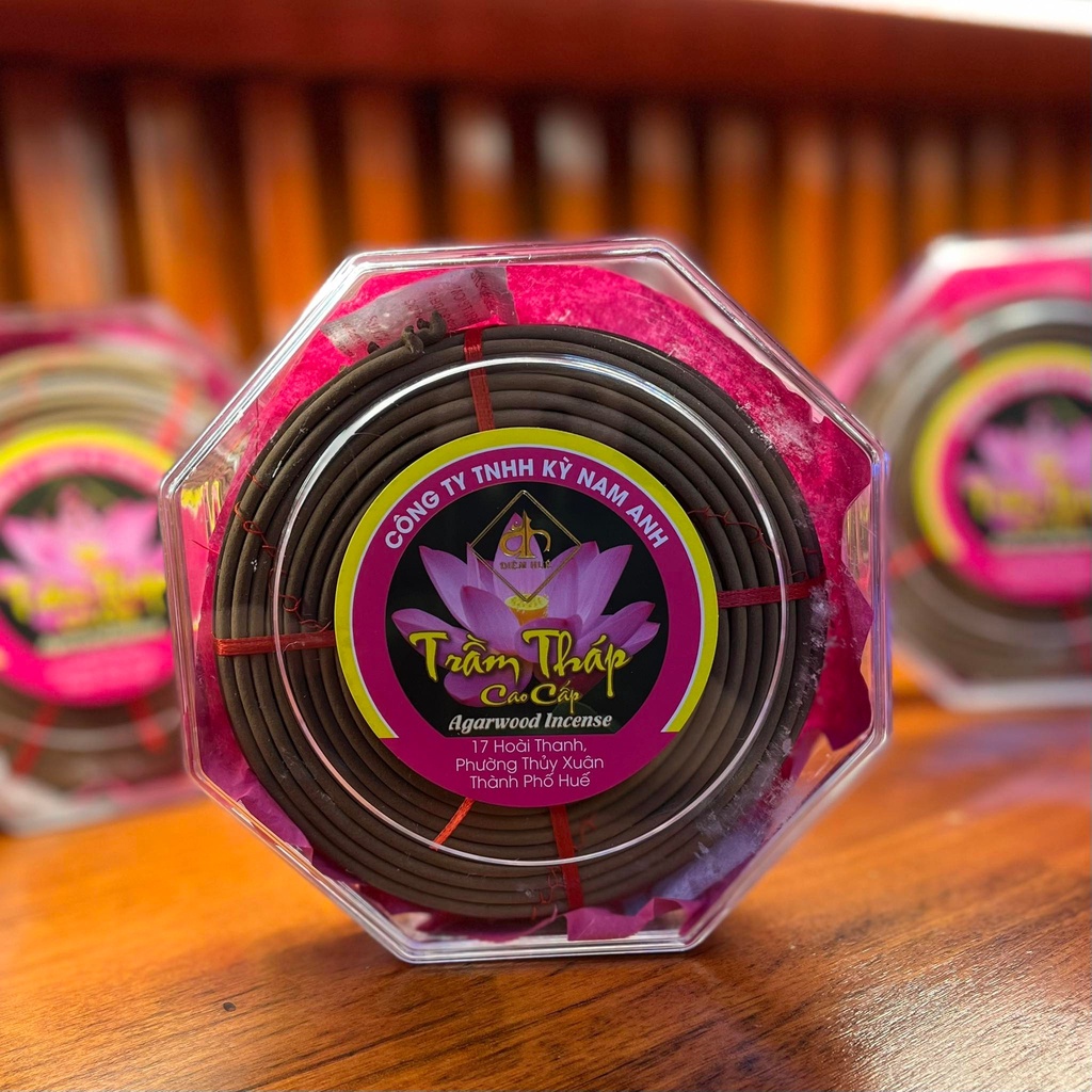 NHANG VÒNG TRẦM 24H - ĐẾ ĐỐT NHANG MẠ VÀNG