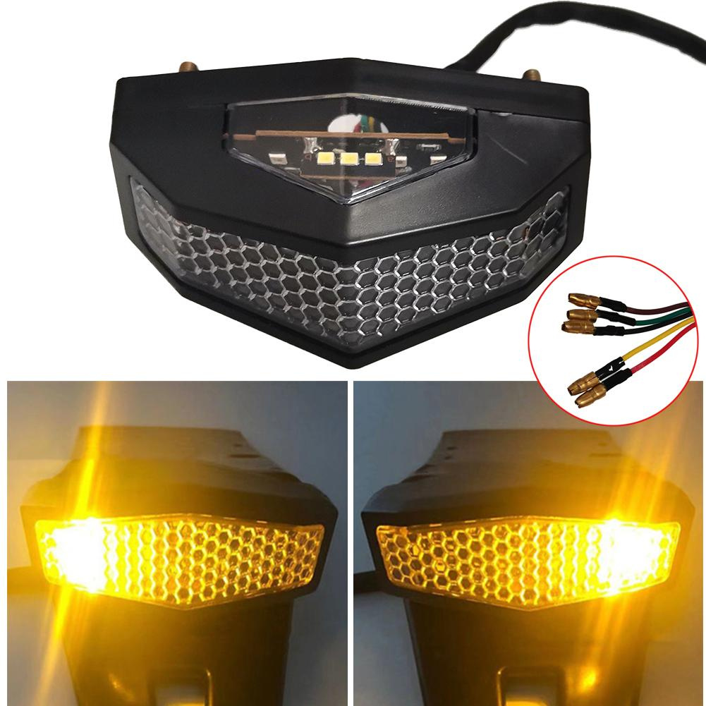 MG Xe máy ATV LED phía sau Đuôi phanh Đèn báo tín hiệu Đèn báo rẽ 12V 5 trong 1 Biển số