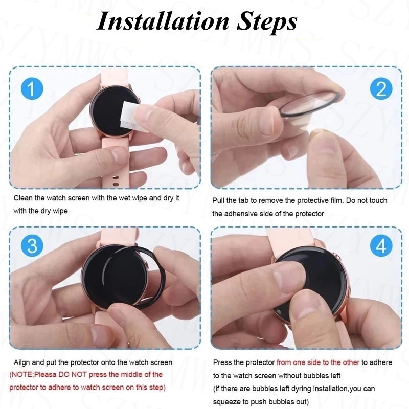 Kính Cường Lực Cong 3D Cho Đồng Hồ Thông Minh Samsung Galaxy Watch 6 6 Classic 4 5 5 Pro