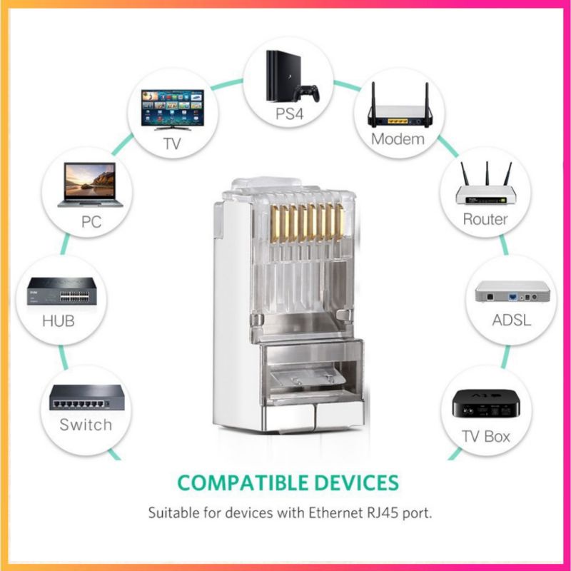 Hạt mạng bọc sắt  RJ45 chuẩn CAT5E, CAT6 KINGMASTER