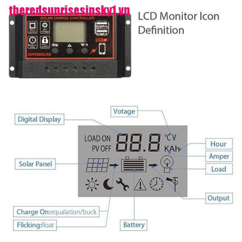 (3C) Bộ Điều Khiển Sạc Năng Lượng Mặt Trời 10a-60a Mppt 12v / 24v