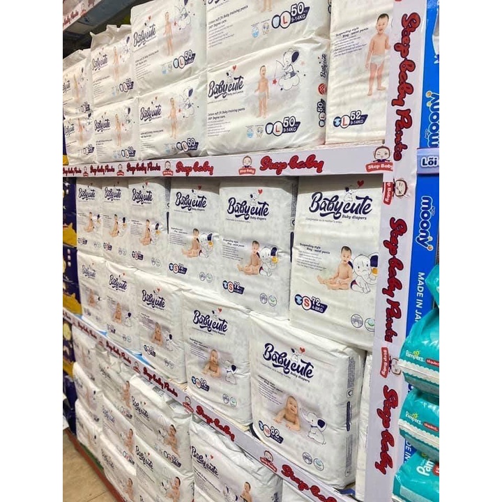 Bỉm Baby Cute Size Dán/Quần  mềm mỏng thấm hút siêu tốt