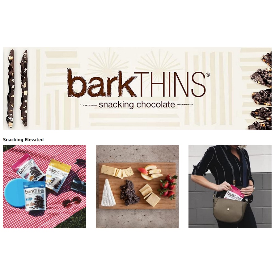 SOCOLA ĐEN HẠT HẠNH NHÂN - MUỐI BIỂN barkTHINS Dark Chocolate Almond with Sea Salt, 133g (4.7oz)