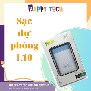 Pin sạc dự phòng 10000mah l10 chính hãng - happytech