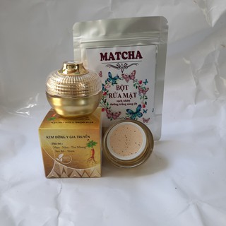 Combo kem đen tái tạo tặng 1 túi bột rửa mặt thảo mộc