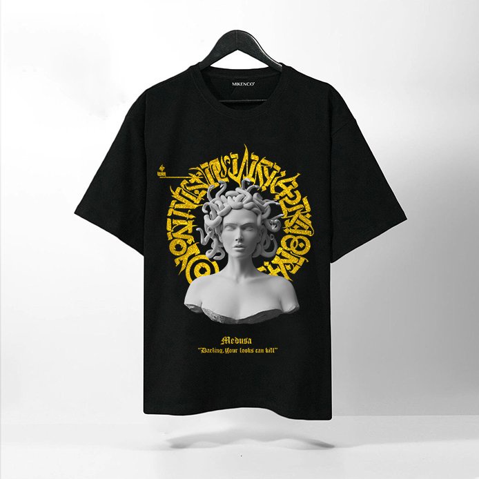 Áo Thun Tay Lỡ MIKENCO MEDUSA, áo phông unisex Form rộng oversize, chất liệu Cotton. KKIM Shop