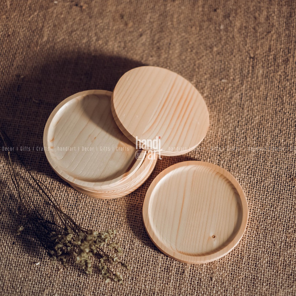 Lót ly bằng gỗ - Lót cóc gỗ - Lót ly gỗ tròn | BigBuy360 - bigbuy360.vn