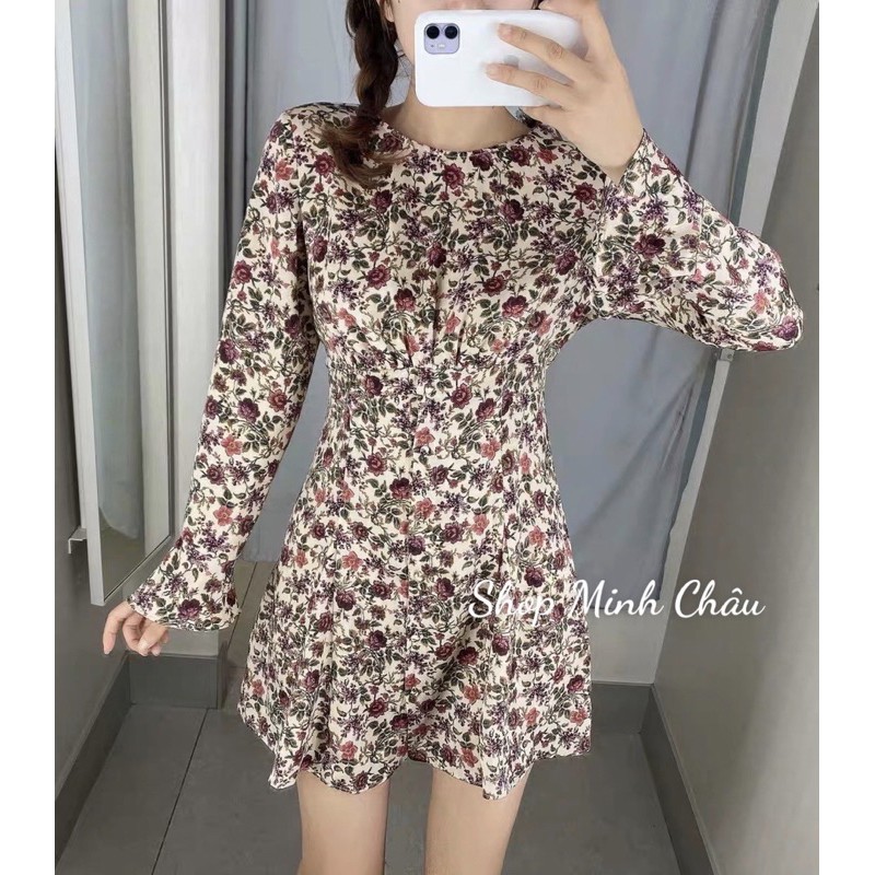 Váy hoa tay loe Zarraaa dư sịn, kèm ảnh thật