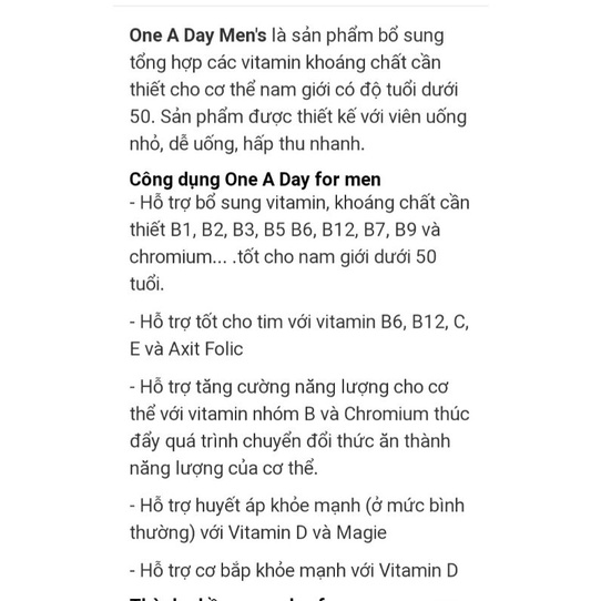 Viên uống One A Day Men's Multivitamin Health Formula 300 viên cúa Mỹ🇦🇹🇦🇹Cam kết chính hãng