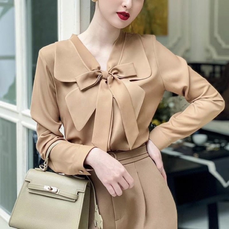 Set chân váy và áo thắt nơ G483 có bán rời áo hoặc chân váy vô cùng thời thượng - GEM Fashion