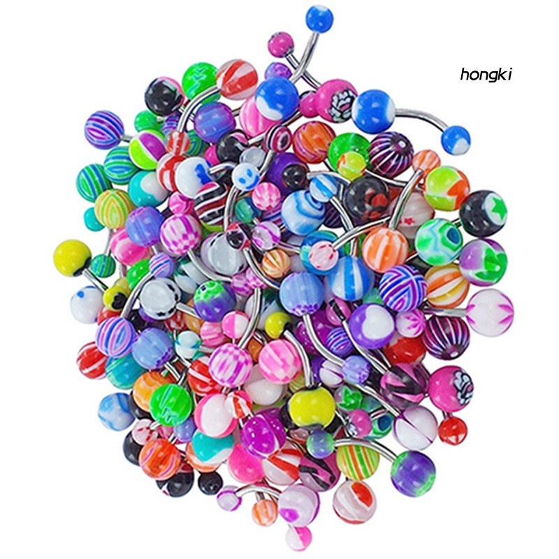 (Hàng Mới Về) Set 30 Khuyên Rốn Nhiều Màu Sắc Quyến Rũ