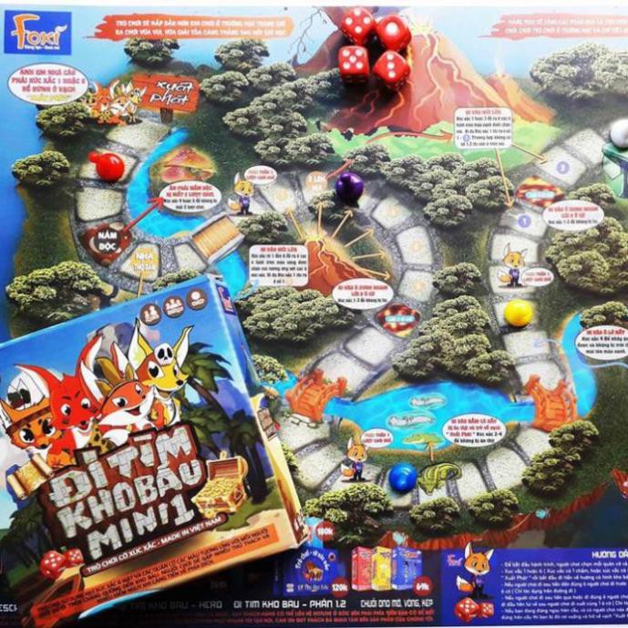 [SALE MÙA DỊCH] Board game-Đi tìm kho báu mini 1 Foxi-đồ chơi phát triển tư duy-dễ chơi-vui nhộn-giá siêu rẻ