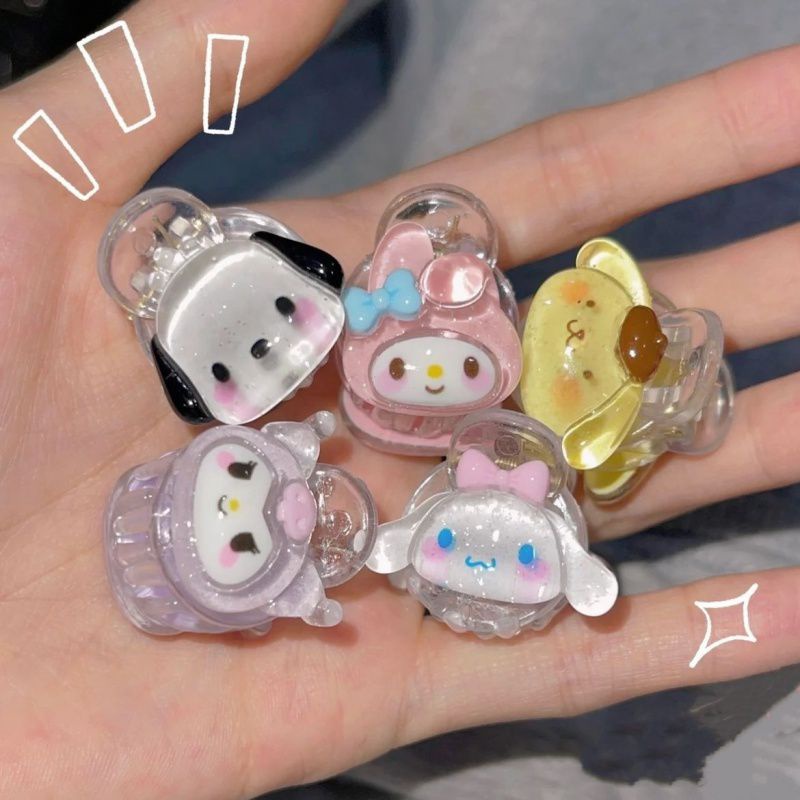 Kẹp tóc mái mini nhiều họa tiết hoạt trong suốt dễ thương đáng yêu K123