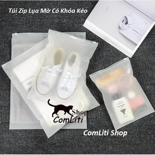 Túi Zip Lụa Mờ Có Khóa Kéo Loại Kín Size To Size Nhỏ Dày Dai Mềm Mịn