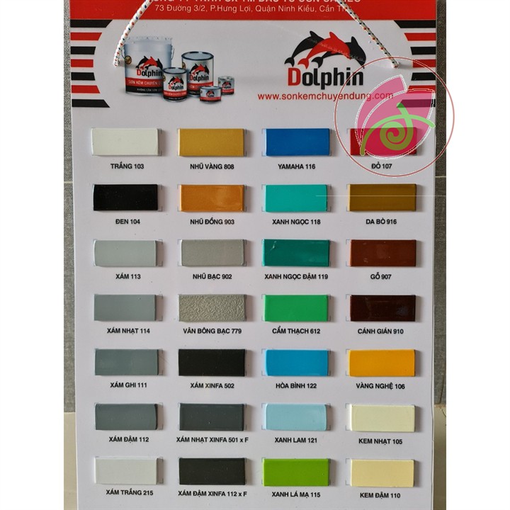 Sơn sắt mạ kẽm Epoxy Dolphin 2 thành phần ( Sơn 2k gồm nhiều màu ) loại 4kg