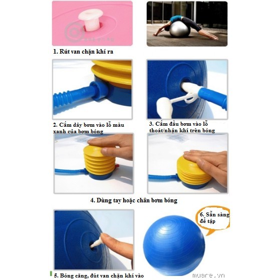 Combo 2 nút đậy bóng yoga và 1 gài gỡ nút