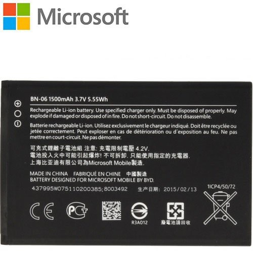 Pin xịn BN06 cho Nokia Lumia 430 1500mAh Zin Mới 100% Có Bảo Hành