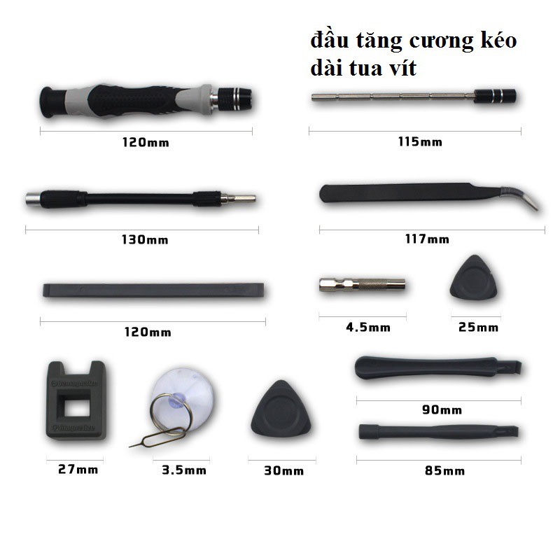 Bộ Tô Vít 115 in 1 Món Bộ Công Cụ Sửa Chữa Dụng Cụ Kỹ Thuật Số Điện Thoại Di Động Máy Tính Bảng