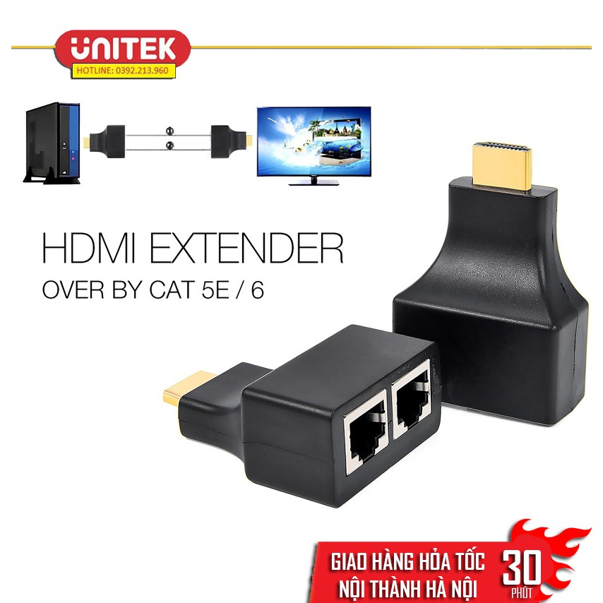Bộ nối dài HDMI Extender 30m bằng dây lan RJ45