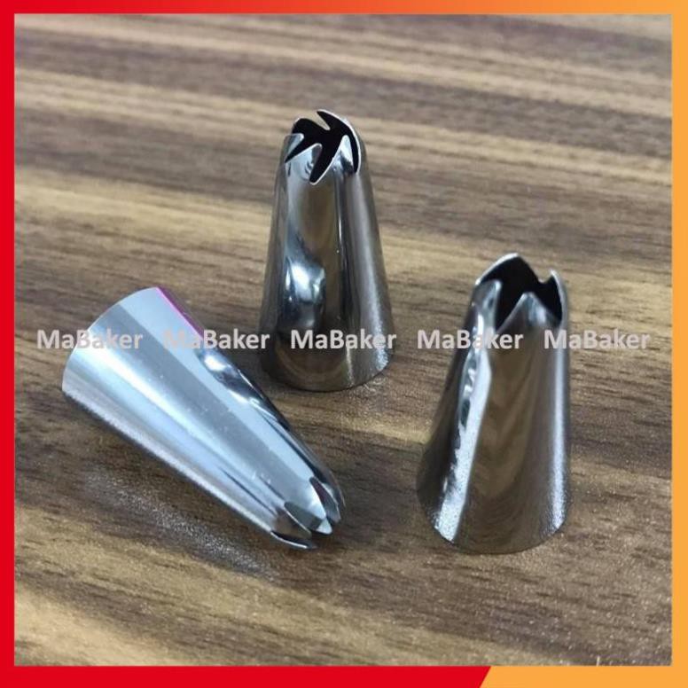 Bộ 6 đui bắt kem inox loại tốt, cao cấp, bền đẹp tặng kèm chốt - MaBaker