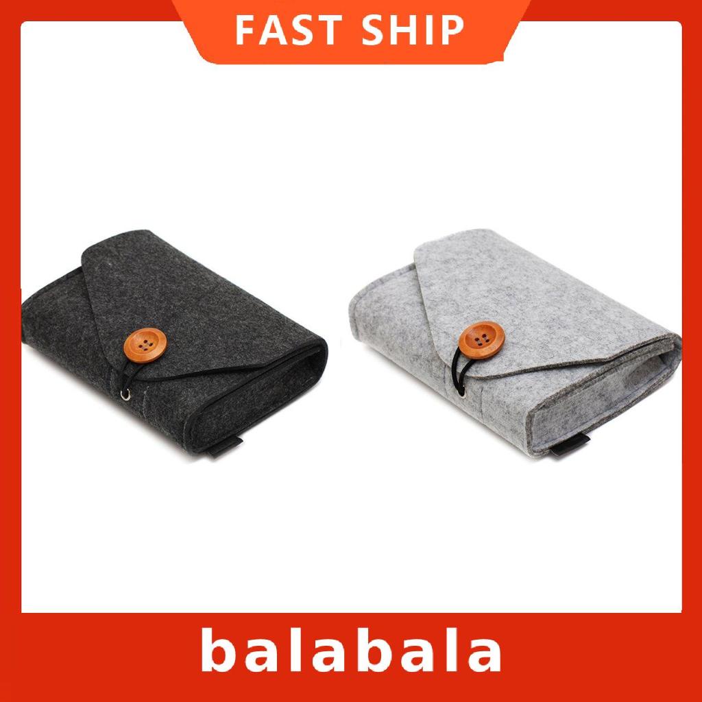 Túi đựng tai nghe/ cáp sạc dự phòng/ đồ dùng màu trơn thiết kế nhỏ gọn tiện dụng mang theo du lịch