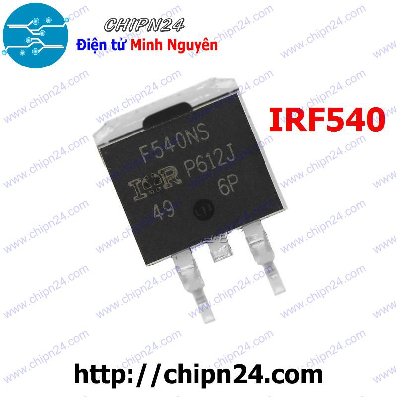 [1 CON] Mosfet Dán IRF540 (Hàng Tốt) TO-263 33A 100V Kênh N (SMD Dán) (IRF540NS F540NS 540)