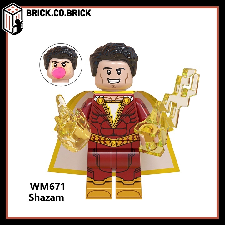 Xếp Hình Shazam Billy Batson Mary Thaddeus Sivana Freddy Freeman Darla Pedro Pena Minifigures Super Hero WM6058