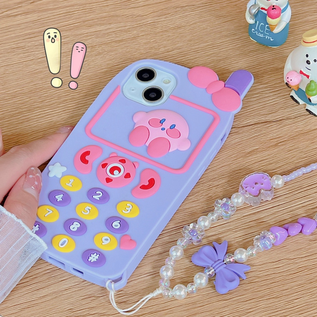 Ốp Điện Thoại Silicon Mềm Hình Điện Thoại nokia 3D Có Dây Đeo Cho iphone 13 pro max 12 pro max 11 pro max xs max xr x 6 6s 7 8 + plus
