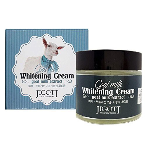 [Mỹ Phẩm Hàn Quốc]Kem dưỡng trắng da từ sữa dê Hàn Quốc Jigott goat milk whitening cream 70ml