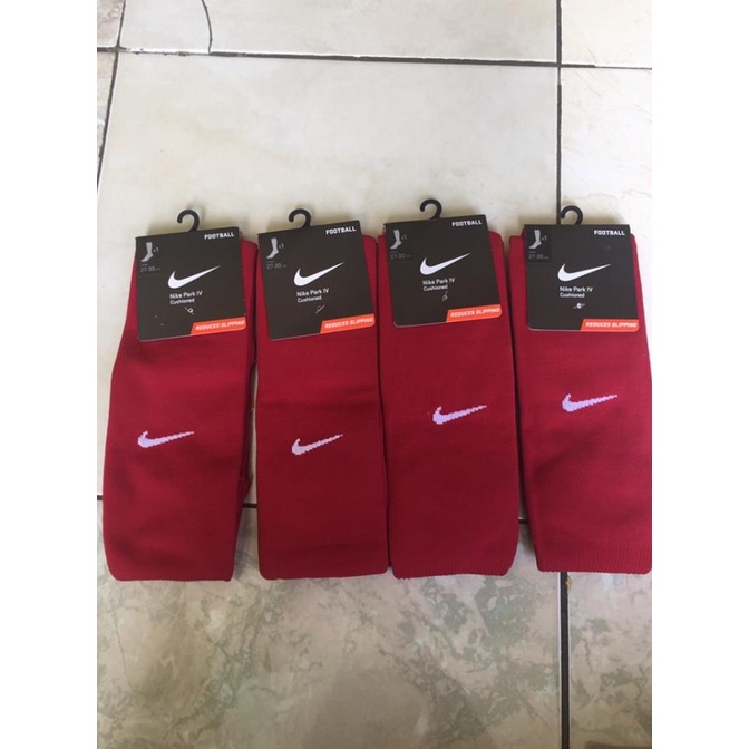Vớ Đá Bóng Nike Màu Đỏ Giảm Trượt