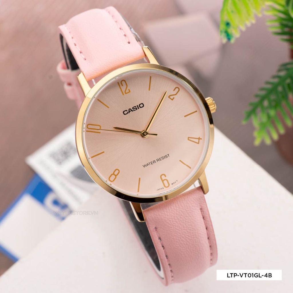 Đồng hồ nữ dây da Casio Anh Khuê LTP-VT01GL-4BUDF