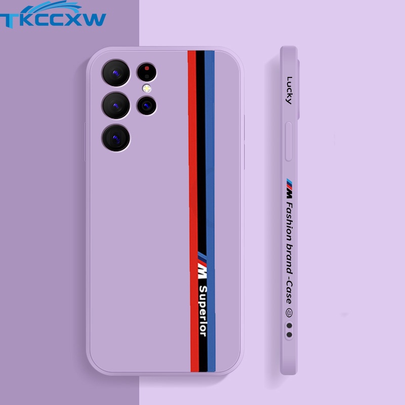 Ốp Điện Thoại Silicon Mềm Hình Vuông In Thương Hiệu Cho Samsung Galaxy S22 S21 S20 Ultra S21 S20 S22 Plus S21 FE