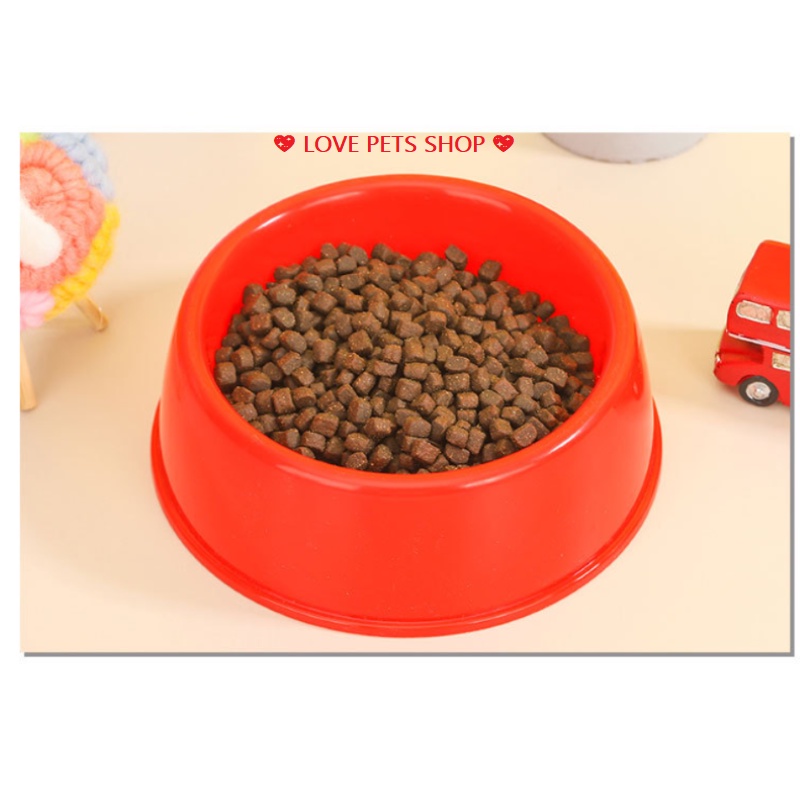 CHÉN ĂN CHO CHÓ MÈO, BÁT ĂN ĐƠN CHO CHÓ MÈO BẰNG NHỰA (MẪU MỚI) - LOVE PETS SHOP