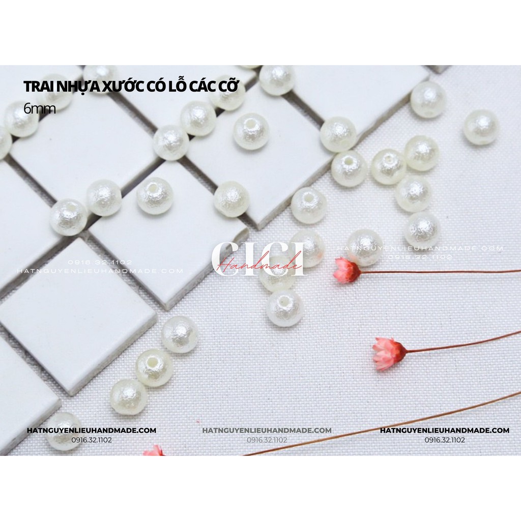 Trai xước trai nhám có lỗ các cỡ Cici Handmade nguyên liệu DIY hạt đính kết, hạt pha lê hạt cườm đính kết trang sức