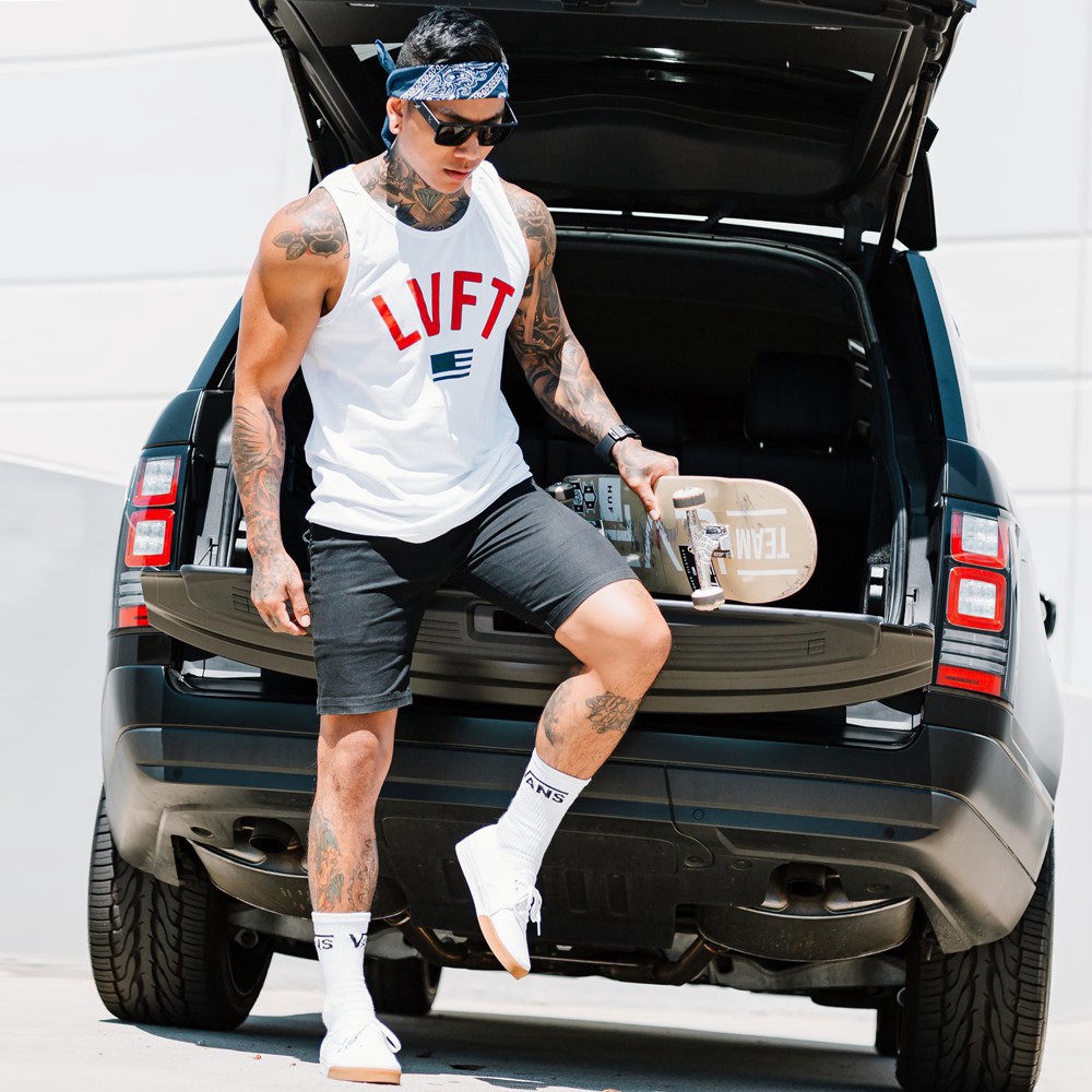 LIVE FIT Cotton Sports Vest Men's Fashion Casual Tank Tops